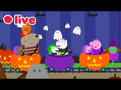 🔴 LIVE: Peppa Pig at HALLOWEEN! 👻 Peppa & Baby Evie’s Spookiest Adventures 🎃  4K