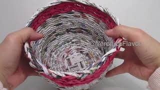 Weaving Basket from Newspaper