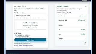 Convert multiple receipts to CSV in seconds