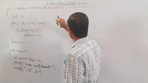 1.3.4 Linear Search / Sequential Search - Operations on Arrays Data Structure