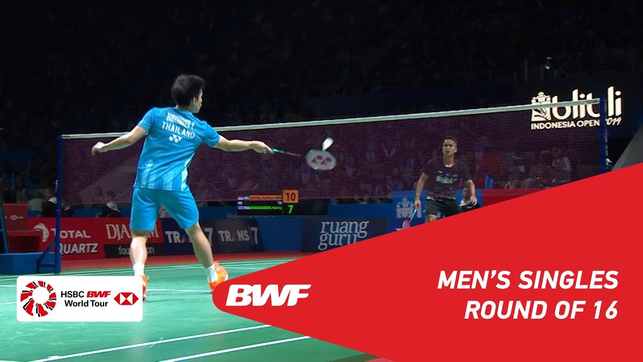 R16 | MS | Anthony Sinisuka GINTING (INA) [7] vs. Kantaphon WANGCHAROEN (THA) | BWF 2019