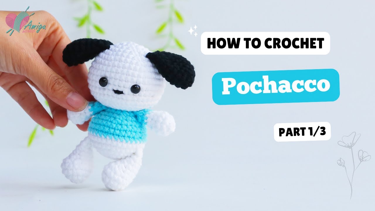 #708 | Crochet Pochacco (1/3) | Crochet Characters Amigurumi | Free Pattern | Amiguworld
