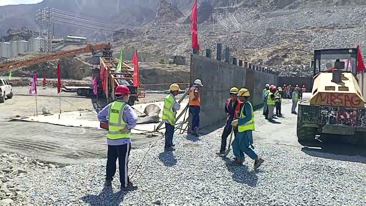 Roller Compacted Concrete (RCC) trail embankment at Diamer Basha Dam