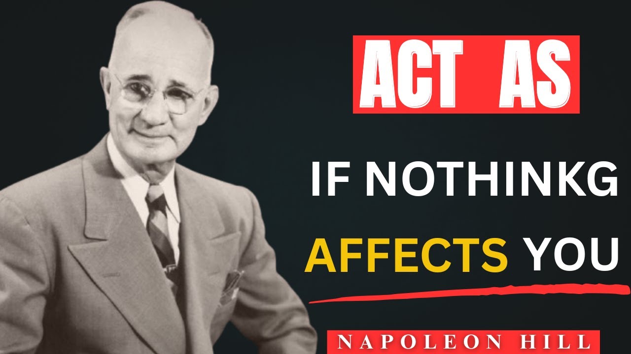 Learn To Act As If Nothing Bothers You || Napoleon Hill Powerful ...