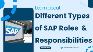 Different Types of SAP Roles Available In The Market & How to Become an SAP Consultant? by ERP is Easy 534 views 6 months ago 8 minutes, 19 seconds