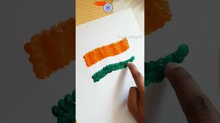 Indian flag painting with finger🇮🇳🤩☝️ #shorts #trending #art #painting #india screenshot 4