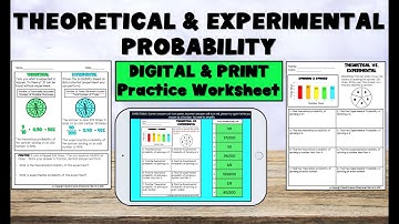 Theoretical and Experimental Probability Digital Self Checking Practice Print Worksheet Guided Notes