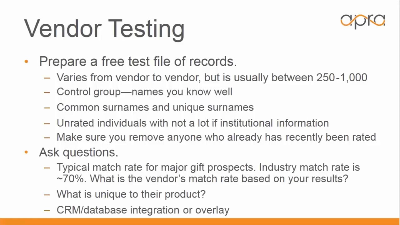 Apra Bytes: Wealth Screenings - What You Need to Know!