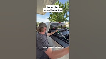 Filling up our auxiliary fuel tank #fulltimerv #rv #rvtravel #travel #rvliving #camping #roadtrip