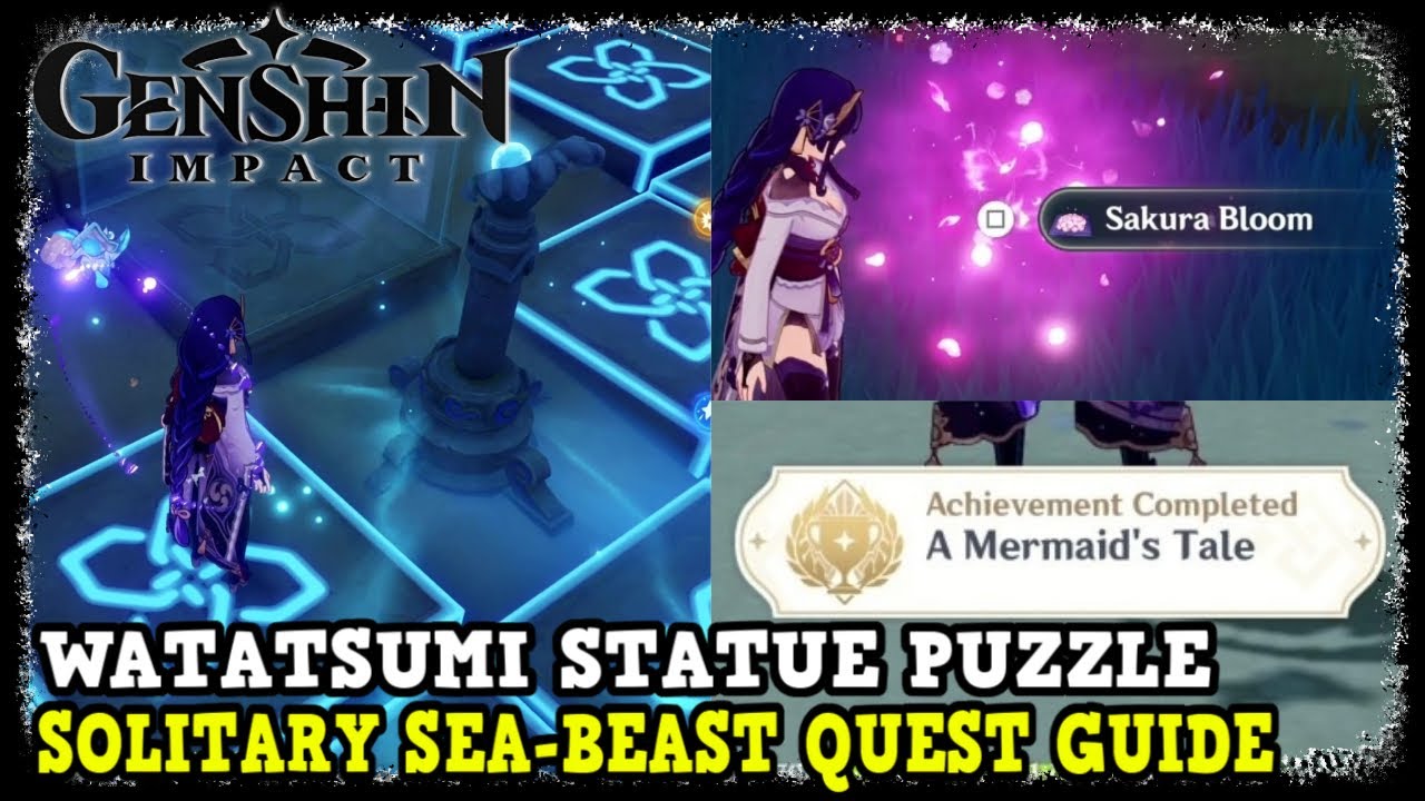 Genshin Impact Solitary Sea-Beast Quest Guide (How to Solve Watatsumi Statue Puzzle)