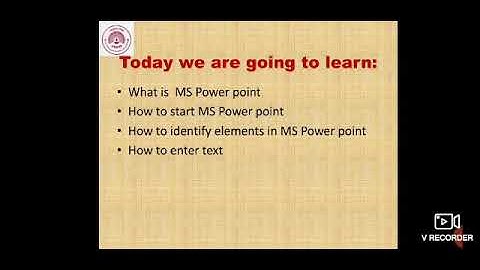 Std.: V.  Subject: Computer.  L.No.4: Introduction to MS PowerPoint.  Video: 2