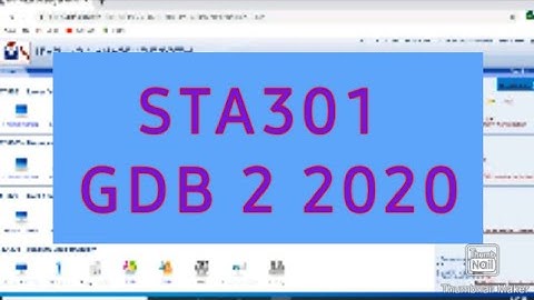 STA301 GDB 2 2020 correct solution