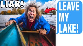 Karen Destroyed My Boat, Calls COPS For "Using Her Lake"! It's Public Property!