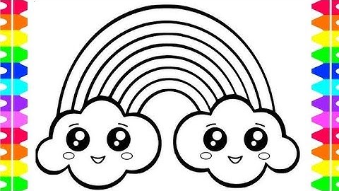 How to Draw Rainbow With Clouds | Draw a Rainbow#bachaparty @Artworld06 