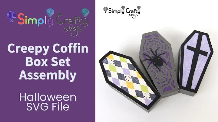 Creepy Coffin Box Assembly  - Halloween SVG File - 3D SVG