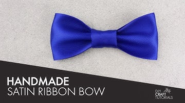 How to make a DIY Satin Ribbon Bow Tie, NO SEW | Easy DIY Satin Bowtie Tutorial | Satin Bow Tutorial
