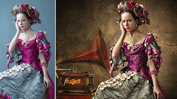 Amazing Texture Background Add in Portrait - Photoshop Tutorial