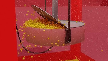 Particle Simulation #37 : Popcorn Machine Move Like Fluid Simulation