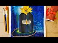 How to draw lord shiva mahashivratri special easy watercolor  painting for beginners