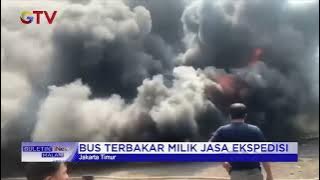 Bus Jasa Ekspedisi Terbakar di Area Parkir Cakung, Jaktim #BuletiniNewsMalam 13/01
