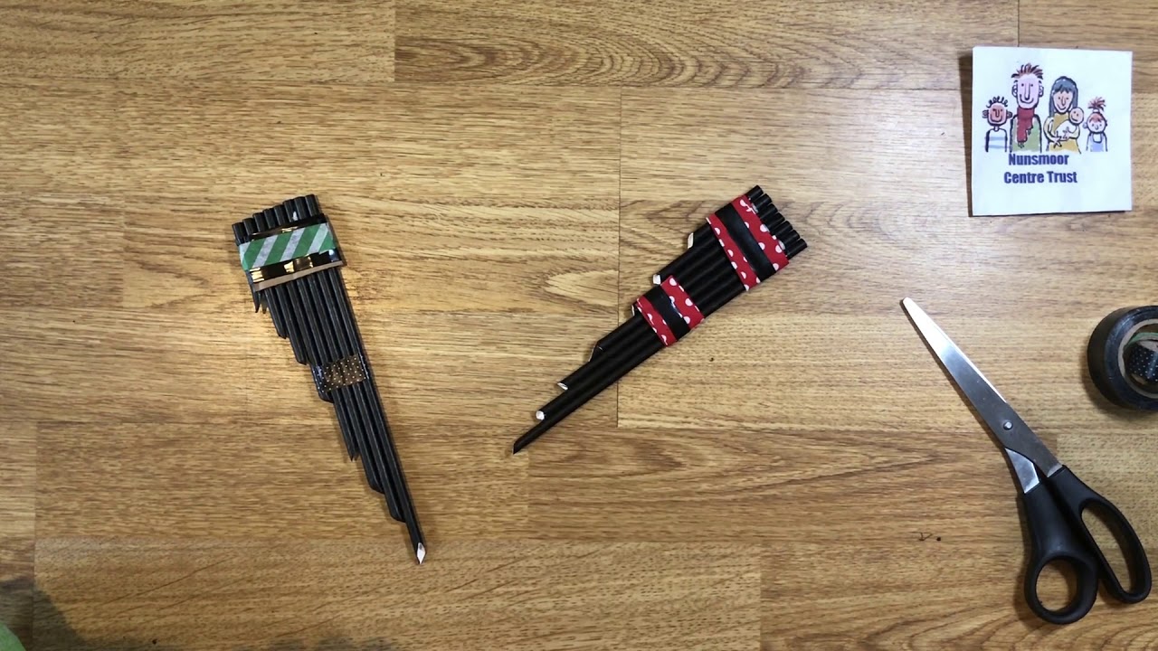 Junk Music mini build for kids 5 Straw Panpipes YouTube