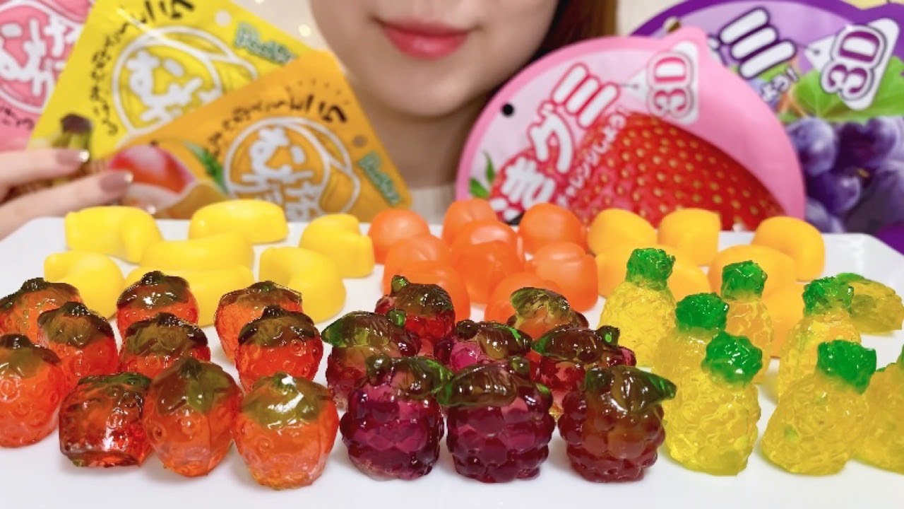 【咀嚼音】ダイソーのむきグミ食べてみた！｜ EatingSounds/ASMR/Mukbang