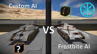 Space Engineers Custom AI Tank VS Frostbite AI Tank