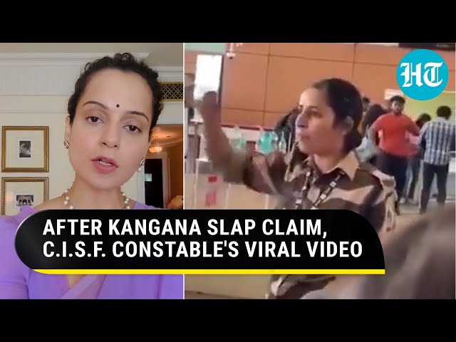 Kangana Slap Claim: CISF Constable Shouts 'My Mother Was There…' In Viral Video From Airport class=