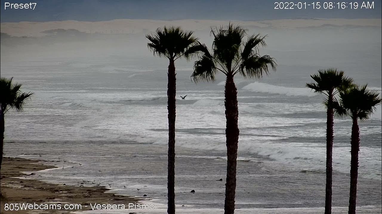 Pismo Beach Footage During Tsunami Surge 805 cams Jan 15 2022