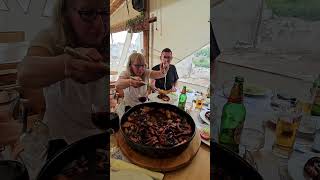 Octopus prepared under the iron bell (loc: hobotnica ispod peke) at Prvic island - Croatia Sailing