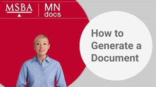 MSBA | MNdocs: How to Generate a Document