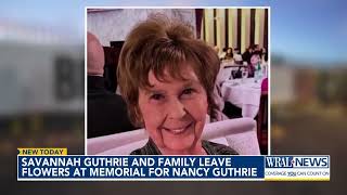 Savannah Guthrie and family leave flowers at memorial for Nancy Guthrie