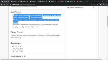 Self Defence Training   CodeChef solution