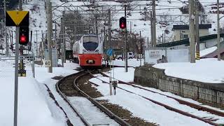 大鰐温泉駅 つがる1号 E751系 出発（2021/3/7）