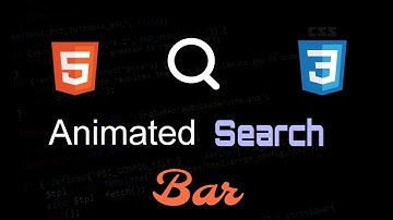 Create Animated Search bar using html and css only