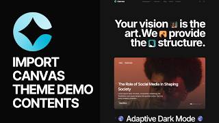 How To Import Canvas WordPress Theme Demo Contents? 🔼🔄