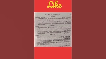 B.Sc math honours Part-2 syllabus #university #bscmath