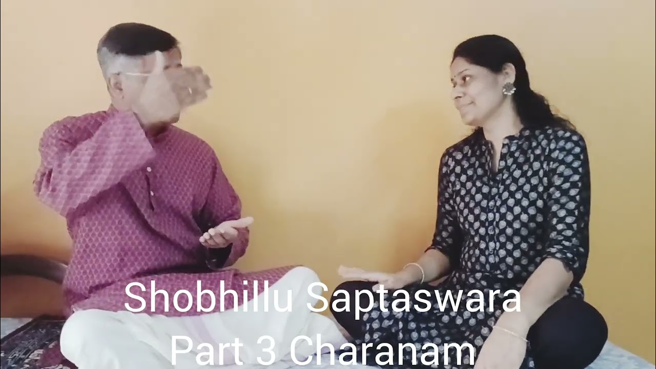 CARNATIC MUSIC LESSONS.  Class- 237. Shobhillu Saptaswara -Jaganmohini -part 3 Charanam.