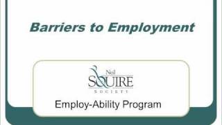 Barriers to Employment