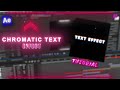 Chromatic Text Effect Tutorial | After Effects Advance Tutorial #edit #aftereffects #trending 