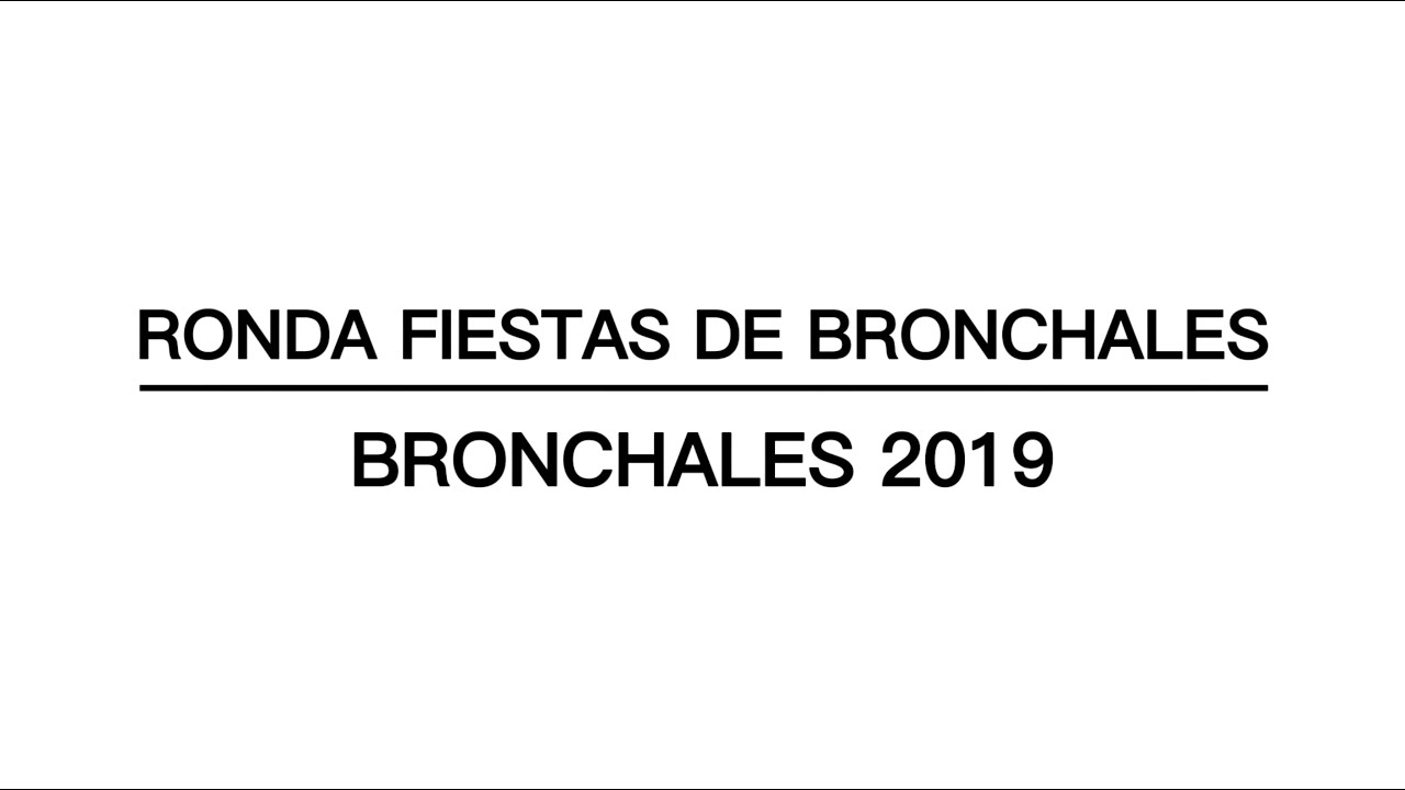 Ronda fiestas Bronchales- 2019