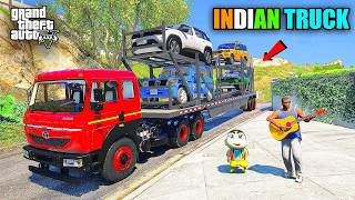 Franklin &amp; Shinchan Buy Indian TATA Trailer Truck And Start Transport Business in GTA 5