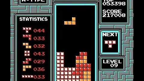 NES Tetris 558K (Level 9 start)