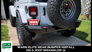 WARN Elite Rear Bumper Install on a 2023 Jeep Wrangler JL Rubicon