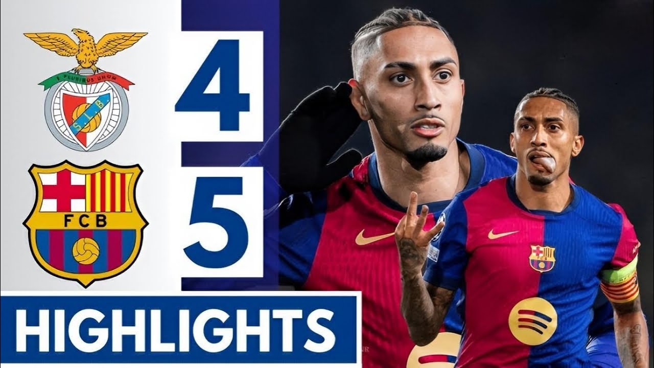 Benfica vs Barcelona 4-5: UEFA Champions League (Full Highlights) - YouTube