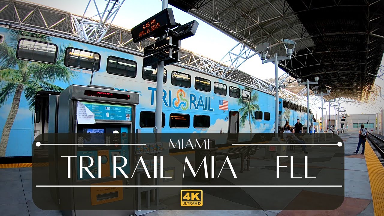 Miami Airport MIA to Fort Lauderdale FLL Airport Tri Tail Train - YouTube