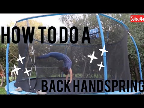 HOW TO DO A BACK HANDSPRING ON THE TRAMPOLINE!!!