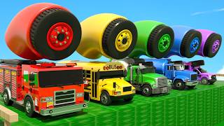 Songs Wheels On the Bus+Baby Shark | Guess the color of the wheel - Nursery Rhymes