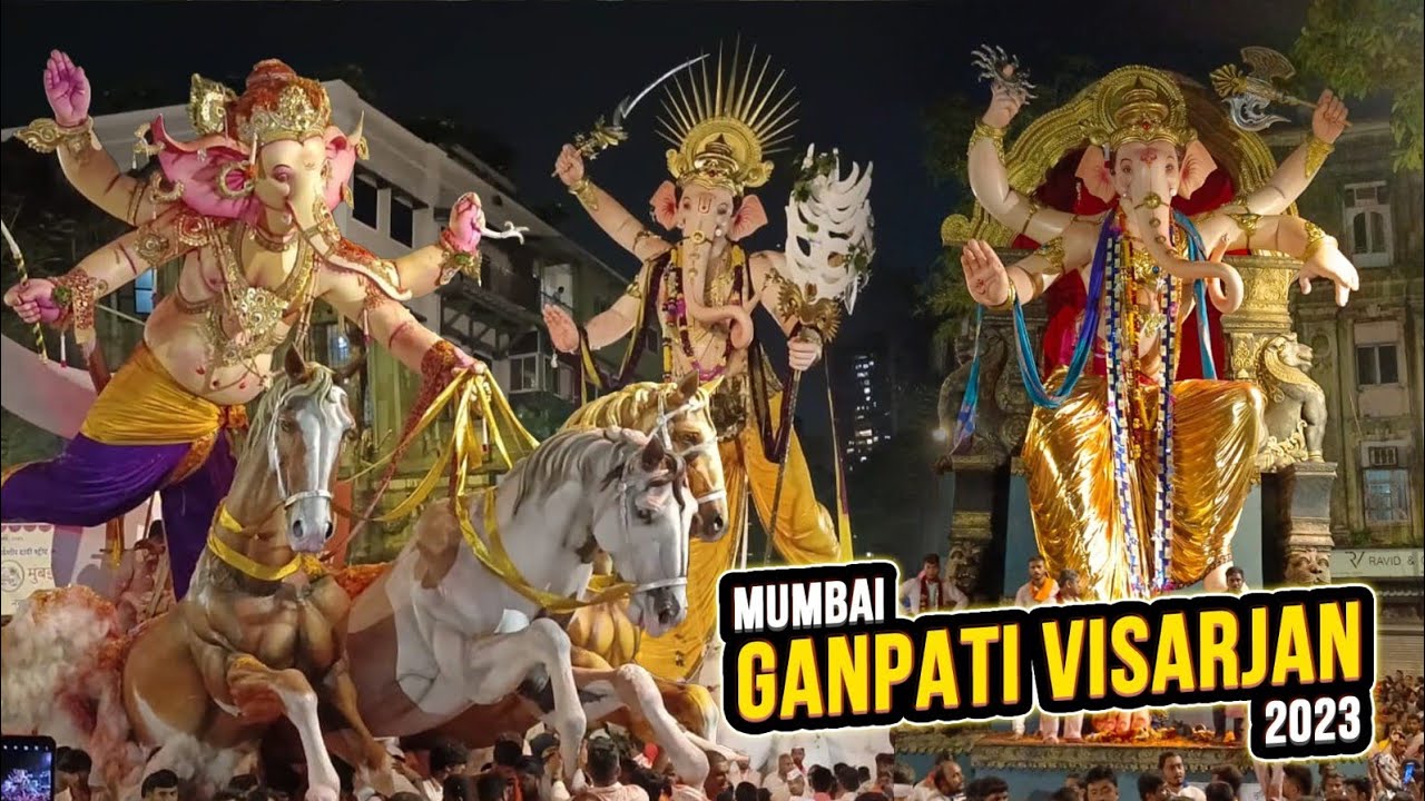 Mumbai Ganpati Visarjan 2023 | Lalbaug & Girgaon | Lalbaugcha Raja ...