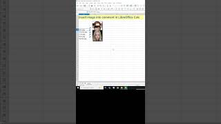 🖼️ Insert IMAGE into Comment 💬 in LibreOffice Calc #shorts